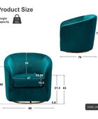 Emanuela Velvet Swivel Barrel Armchair