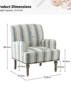 Lecce Farmhouse Armchair with Elegantly Legs