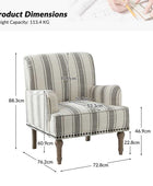 Lecce Farmhouse Armchair with Elegantly Legs