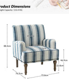 Lecce Farmhouse Armchair with Elegantly Legs