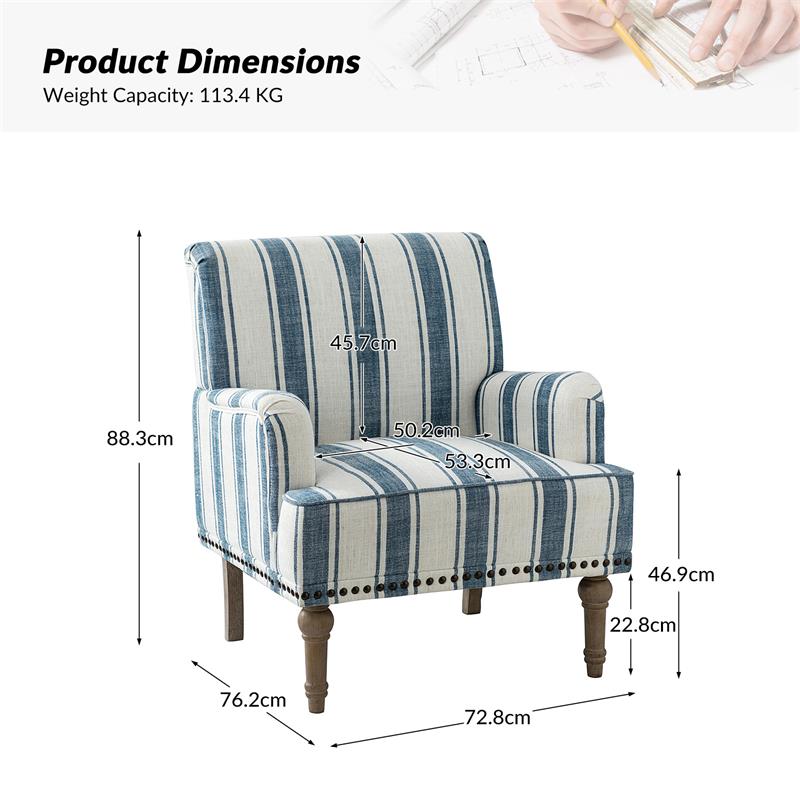 Lecce Farmhouse Armchair with Elegantly Legs