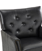 Klaus Vegan Leather Tufted Classic Armchair with Nailhead Trim