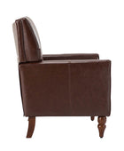 Klaus Vegan Leather Tufted Classic Armchair with Nailhead Trim