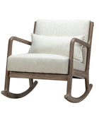 Ceferino Mid-Century Rocking Chair with Lumbar Pillow