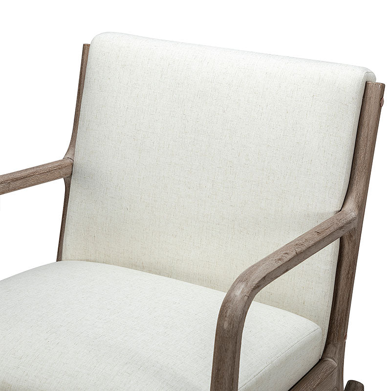 Ceferino Mid-Century Rocking Chair with Lumbar Pillow