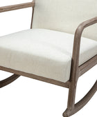 Ceferino Mid-Century Rocking Chair with Lumbar Pillow