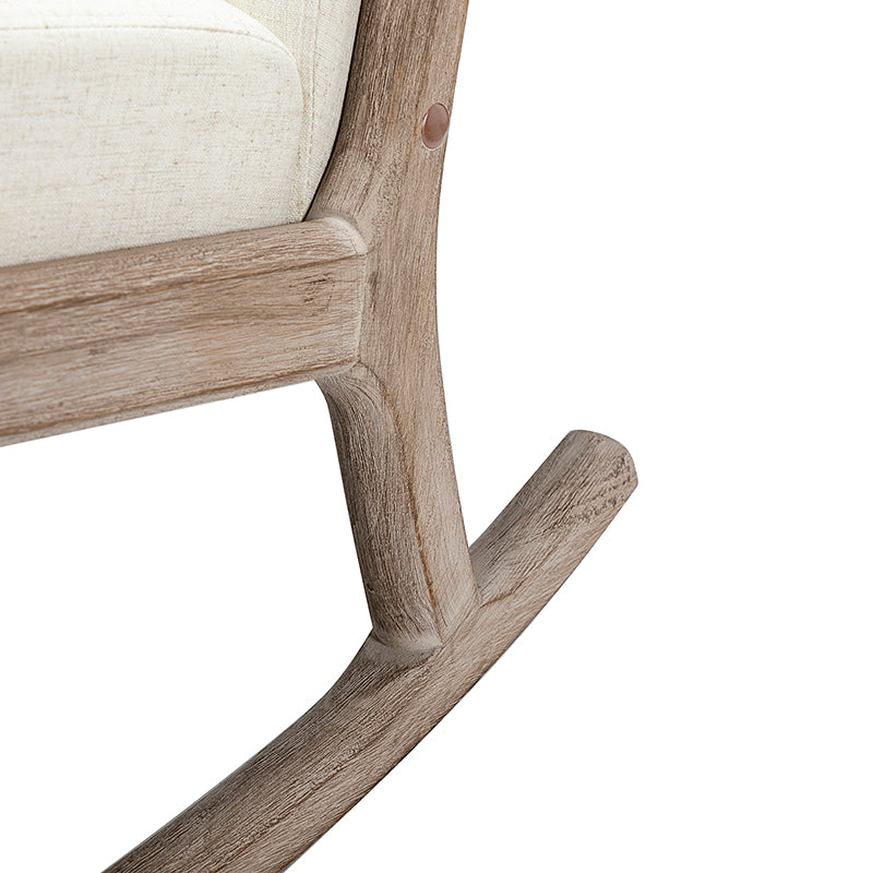 Ceferino Mid-Century Rocking Chair with Lumbar Pillow