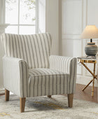 Rachel Nautical Stripe Design Wingback Armchair