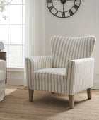 Rachel Nautical Stripe Design Wingback Armchair