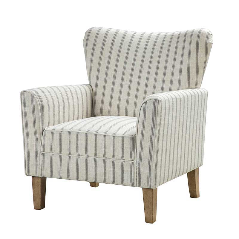 Rachel Nautical Stripe Design Wingback Armchair