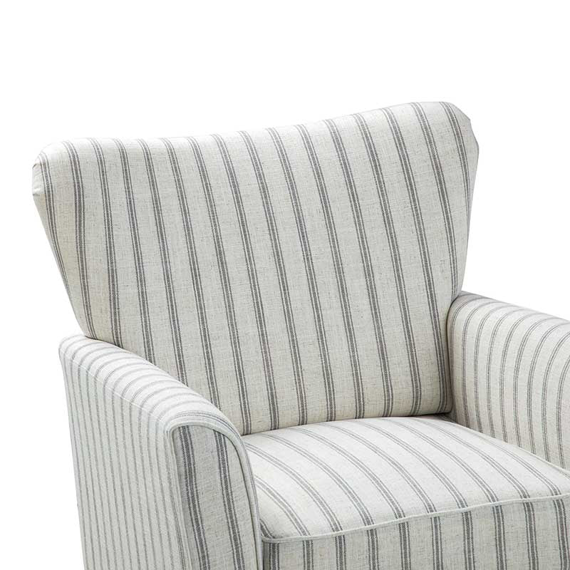 Rachel Nautical Stripe Design Wingback Armchair