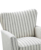 Rachel Nautical Stripe Design Wingback Armchair