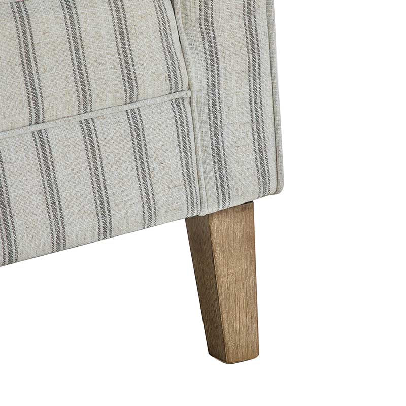 Rachel Nautical Stripe Design Wingback Armchair