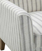 Rachel Nautical Stripe Design Wingback Armchair