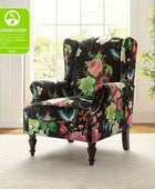 Wingback Armchair with Sturdy Spindle Legs