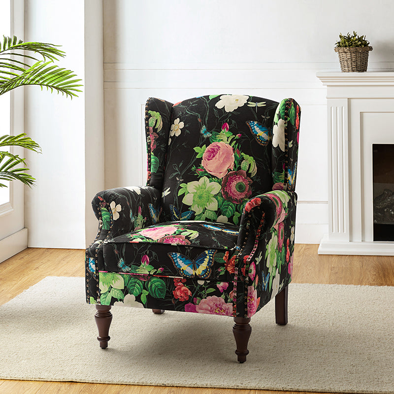 Felix Wingback Armchair with Sturdy Spindle Legs