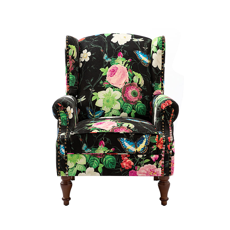 Felix Wingback Armchair with Sturdy Spindle Legs