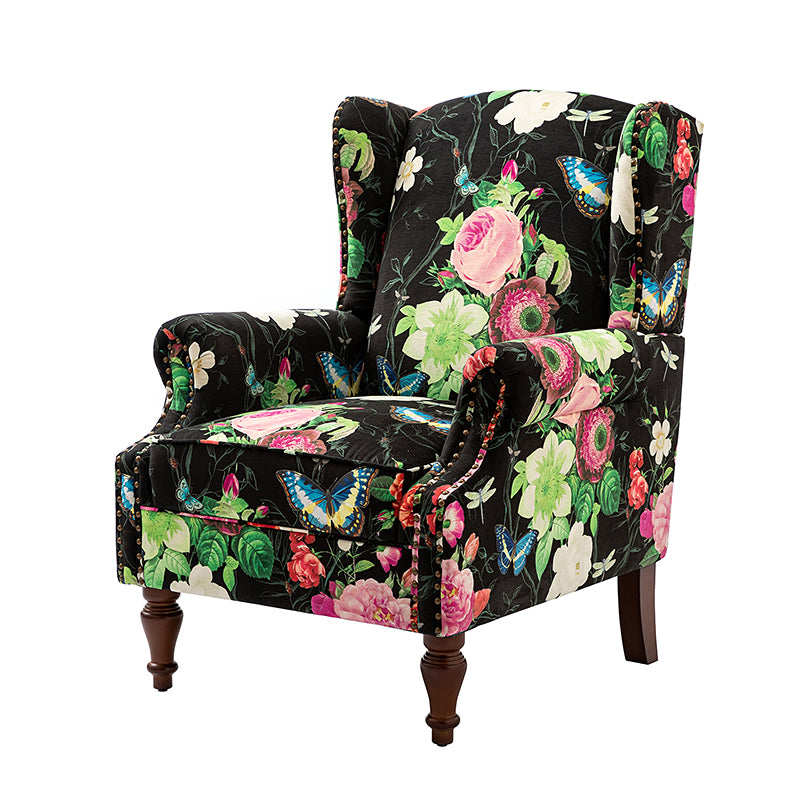 Felix Wingback Armchair with Sturdy Spindle Legs