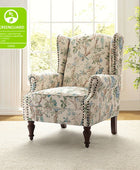 Wingback Armchair with Sturdy Spindle Legs