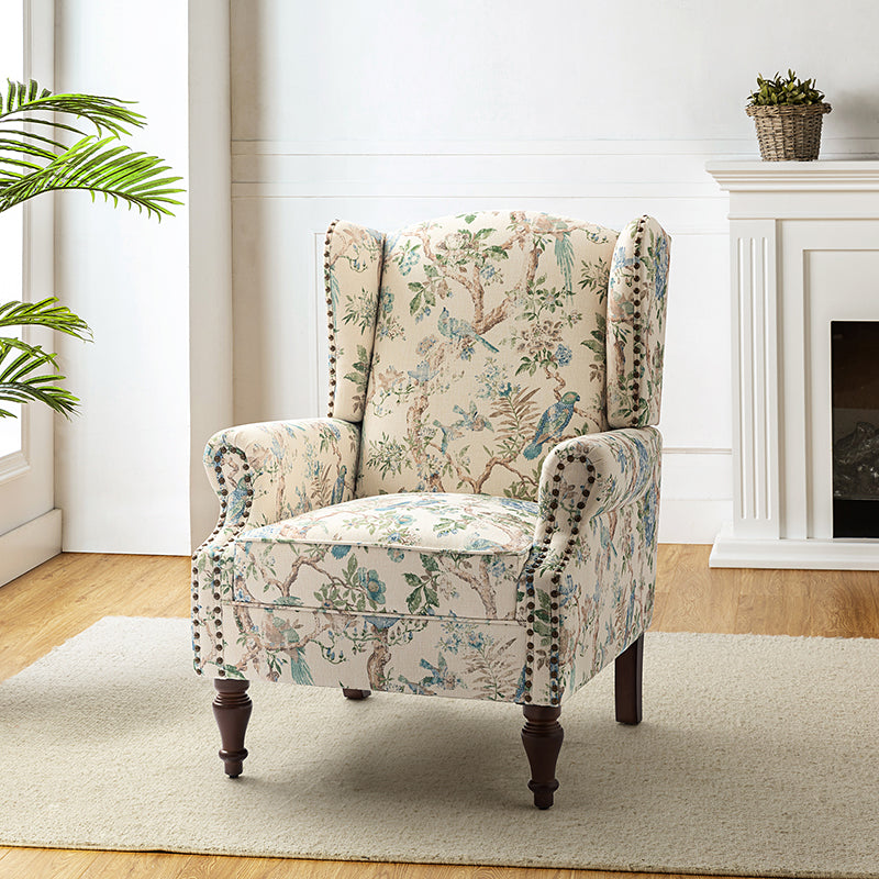 Felix Wingback Armchair with Sturdy Spindle Legs