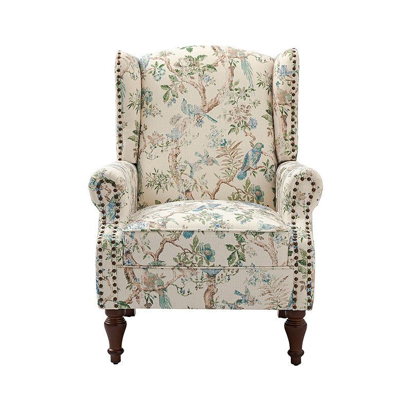 Felix Wingback Armchair with Sturdy Spindle Legs