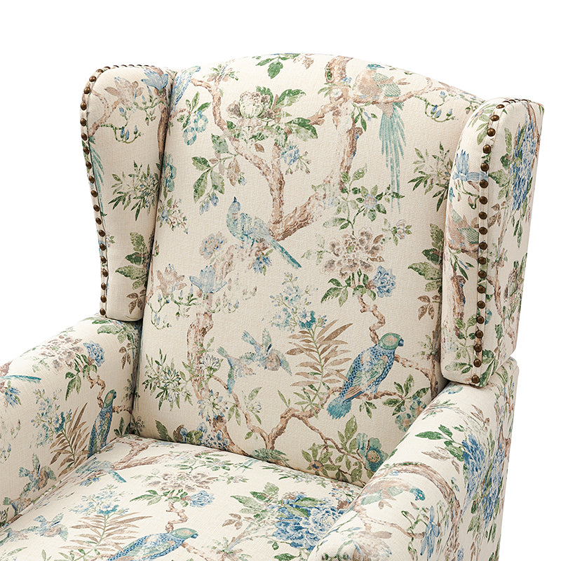 Felix Wingback Armchair with Sturdy Spindle Legs