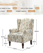 Felix Wingback Armchair with Sturdy Spindle Legs