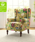 Wingback Armchair with Sturdy Spindle Legs