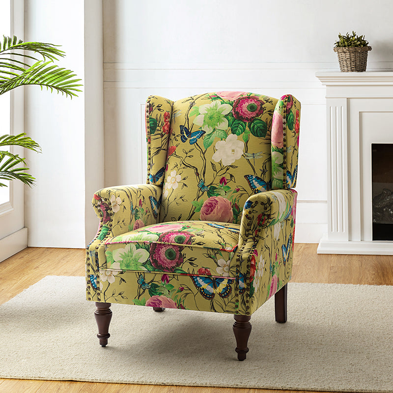 Felix Wingback Armchair with Sturdy Spindle Legs