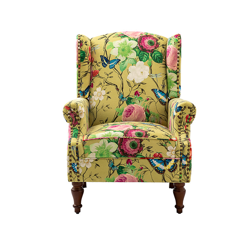 Felix Wingback Armchair with Sturdy Spindle Legs