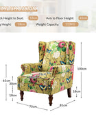 Felix Wingback Armchair with Sturdy Spindle Legs