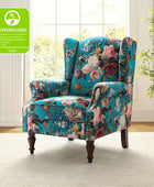 Wingback Armchair with Sturdy Spindle Legs