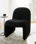 Ludwig Modern Accent Boucle Side Chair with Walnut Legs