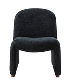 Ludwig Modern Accent Boucle Side Chair with Walnut Legs