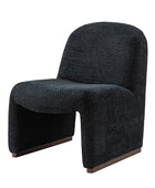 Ludwig Modern Accent Boucle Side Chair with Walnut Legs