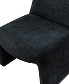 Ludwig Modern Accent Boucle Side Chair with Walnut Legs