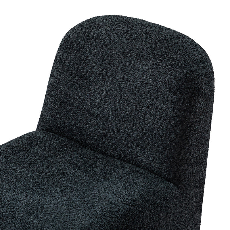 Ludwig Modern Accent Boucle Side Chair with Walnut Legs