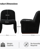 Ludwig Modern Accent Boucle Side Chair with Walnut Legs