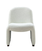 Ludwig Modern Accent Boucle Side Chair with Walnut Legs