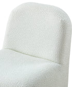 Ludwig Modern Accent Boucle Side Chair with Walnut Legs