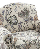 Matteo Floral Upholstered Accent Armchair with Nailhead Trim