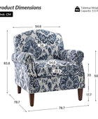Matteo Floral Upholstered Accent Armchair with Nailhead Trim