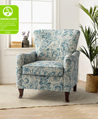 Raimund Farmhouse Floral Wingback Upholstered Armchair