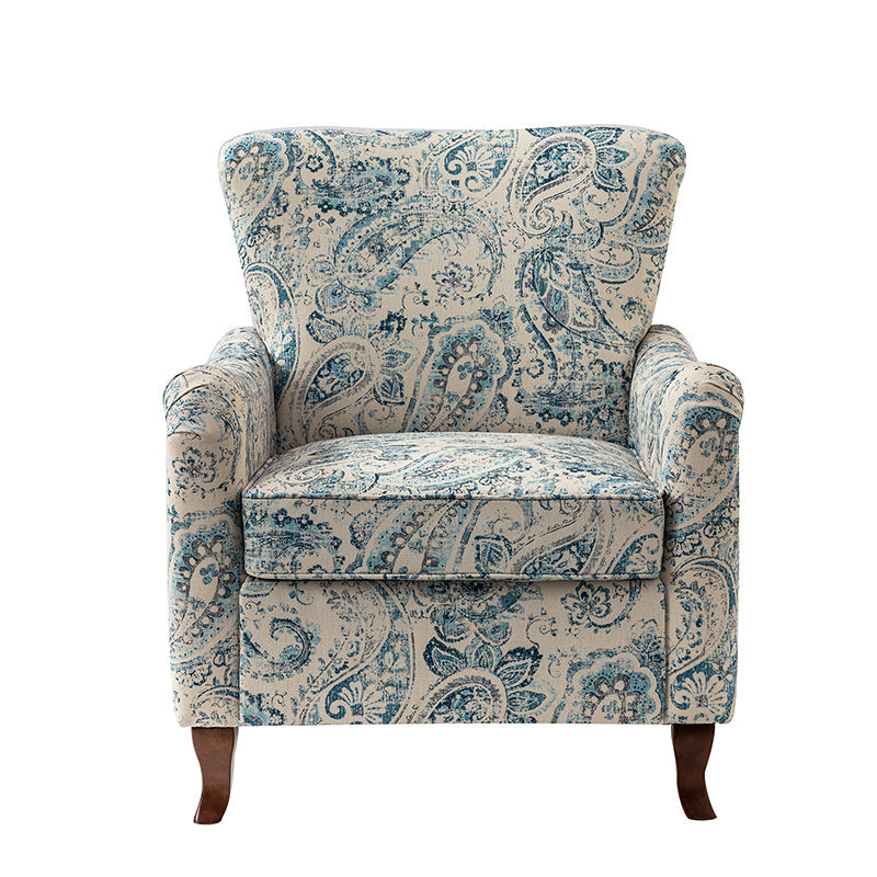 Raimund Farmhouse Floral Wingback Upholstered Armchair