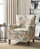 Raimund Farmhouse Floral Wingback Upholstered Armchair