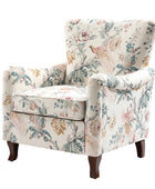 Raimund Farmhouse Floral Wingback Upholstered Armchair