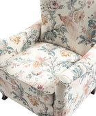 Raimund Farmhouse Floral Wingback Upholstered Armchair