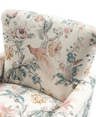 Raimund Farmhouse Floral Wingback Upholstered Armchair