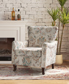 Raimund Farmhouse Floral Wingback Upholstered Armchair
