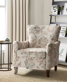 Raimund Farmhouse Floral Wingback Upholstered Armchair